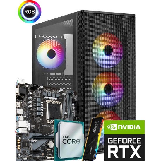 GAMING PC RTX 5060TI 8 GB, Intel Core i5-12400F, 16GB DDR4 RAM, 512GB SSD