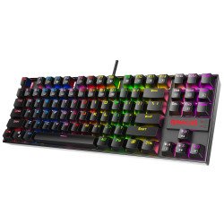 Redragon K552 KUMARA 87 Keys Mechanical Gaming Keyboard RGB LED Backlit Wired Anti-Dust Proof Blue Switches - Black