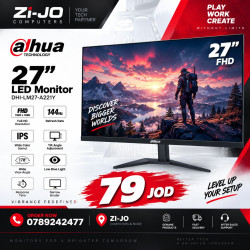 Dahua LM27-B221S 27” IPS Full HD 144Hz 1ms Anti-blue Light Design 99% sRGB HDMI & Display Port Interface w/ Multimedia Speakers - Black