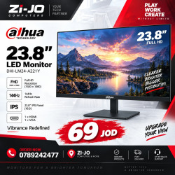 DAHUA LM24-A221Y 24” IPS Full HD up to 144Hz 1ms 99% sRGB Ultra-Narrow Bezel w/ VGA & HDMI Interface , Black