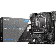 MSI PRO H610M-E DDR4 Motherboard 12th Gen Intel Core LGA 1700 Socket PCIe 4.0 1G LAN M.2 Slots