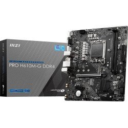 MSI PRO H610M-E DDR4 Motherboard 12th Gen Intel Core LGA 1700 Socket PCIe 4.0 1G LAN M.2 Slots