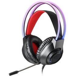 Redragon H231 Scream Wired Gaming Headset, Stereo Surround Sound, 40mm Drivers, Leather Foam Ear Pads, Noise-canceling Microphone, Multi-Platforms Headphone, Works with PC/PS4/5/NS/Xbox-one, Black