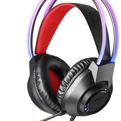 Redragon H231 Scream Wired Gaming Headset, Stereo Surround Sound, 40mm Drivers, Leather Foam Ear Pads, Noise-canceling Microphone, Multi-Platforms Headphone, Works with PC/PS4/5/NS/Xbox-one, Black