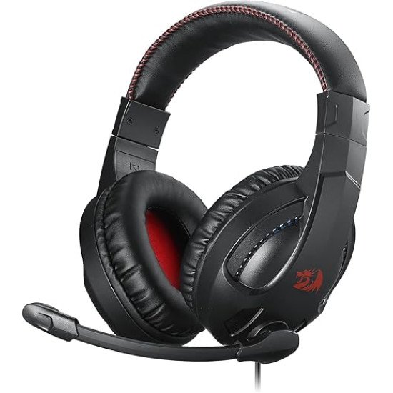 Redragon H211 Cronus Black Wired Gaming Headset, Stereo Surround Sound, Noise-Canceling Microphone, Dynamic RGB Backlight, 40 mm Drivers, Over-Ear Headphones Works for PC/PS5/XBOX/NS