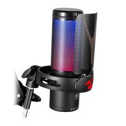 Redragon Fenris GM301 RGB Plug and Play Gaming Stream Microphone, Touch Sensor Button, and Key Mute with volume control