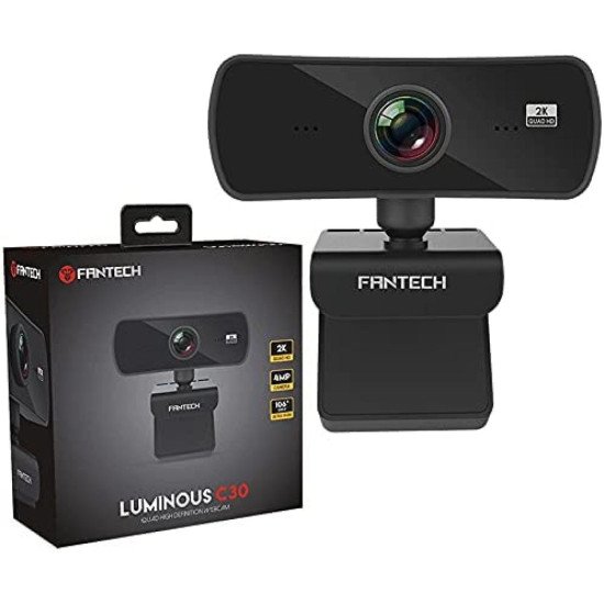 Fantech Luminous C30 QUAD HD WEBCAM (2560X1440),4MP,Ultra Wide Veiwing Angle 106 Degrees ,For Streamers & Youtubers