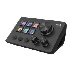 REDRAGON Skyrider SS-551 Smart Streaming Control Panel – Professional Stream Deck with 6 Programmable LCD Buttons and 3 Multi-Function Knobs, Quick and Convenient Control of Software and Apps