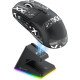 ATTACK SHARK X6 Lightweight Wireless Gaming Mouse with RGB Backlight Charging Base,Tri-Mode Wired/2.4GHz/BT5.2,26K DPI, PAW3395 Optical Sensor