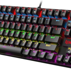Redragon K552 KUMARA 87 Keys Mechanical Gaming Keyboard RGB LED Backlit Wired Anti-Dust Proof Blue Switches - Black