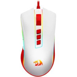 Wired Gaming Mouse Cobra Cherry M711C, Pixart PWM3327 Sensor, up to 12400 DPI, 8 Programmable Buttons, USB 2.0 Connectivity, 1.8m Cable Length, White/Red | M711C
