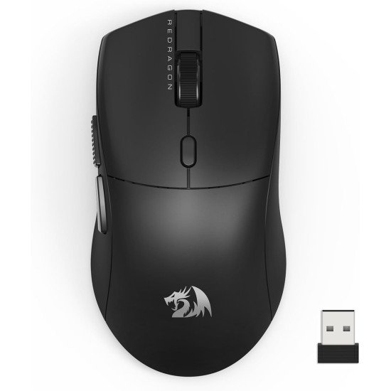 Redragon Wireless Gaming Mouse, 3 Modes Lightweight Wireless Mouse, Full Programmable Buttons, 12000 DPI Software Supports DIY Keybinds, M815-STD