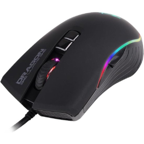 Dragonwar G20 Marksman Professional RGB 7000DPI Ergonomic Customizable 7-Button Gaming Mouse - Black