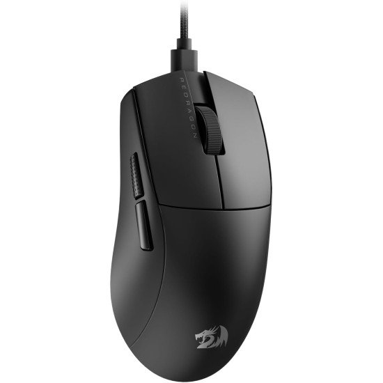Redragon M724 Wired Gaming Mouse, 42G Ultra-Light 12,400 Max DPI Optical Gaming Mouse with 5 Programmable Buttons, Ergonomic Natural Grip Build, Software Supports DIY Keybinds & DPI, Black