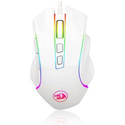Redragon M607 GRIFFIN RGB Gaming Mouse - Optical Sensor 7,200 DPI - 7 Programmable Buttons - Software Support (White)