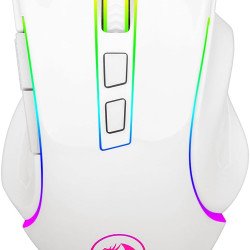 Redragon M607 GRIFFIN RGB Gaming Mouse - Optical Sensor 7,200 DPI - 7 Programmable Buttons - Software Support (White)