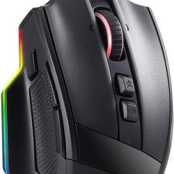 Redragon M813 RGB Wired Gaming Mouse with 4D Dual Mode Scroll Wheel, Ergonomic Optical Mouse 16000 DPI High Precision Sensor 3333 7 Macro Keys, Supported Software