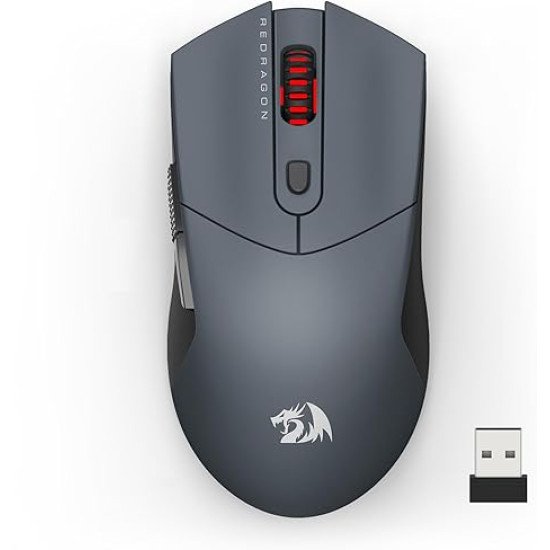 Redragon Wireless Gaming Mouse, Ultra-Light 26K DPI Gaming Mouse Tri-Mode Bluetooth Mouse Ergonomic Natural Grip Build, Full Programmable Buttons, Software Supports DIY Keybinds