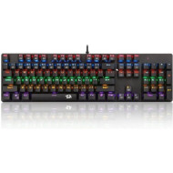  K376 is a wired, full-size mechanical gaming keyboard featuring Blue