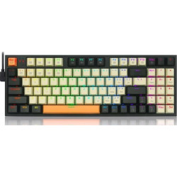 Redragon Wired Mechanical Gaming Keyboard with RGB Backlit, 94 Keys, Programmable Macro Editing, Numeric Pad, Red Switches, Compact Keyboard Mechanical for Pc Mac Ipad, K636CLO