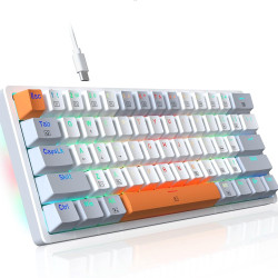 Redragon 60% Mechanical Gaming Keyboard RGB Backlit Ultra-Compact Hot-Swappable Red Switch, Fully Programmable Pro Software Supported, K642WGO-RGB