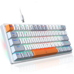 Redragon 60% Mechanical Gaming Keyboard RGB Backlit Ultra-Compact Hot-Swappable Red Switch, Fully Programmable Pro Software Supported, K642WGO-RGB