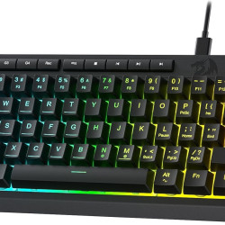 Redragon K522 60% Wired RGB Membrane Gaming Keyboard, Compact 61 Keys Linear Mechanical-Feel Switch Keyboard w/ 4 Extra On-Board Macro Keys & Media Control Keys