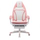 Dowinx Gaming Chair Ergonomic with Footrest and Double Layer Thick Cushion PU Leather Pink