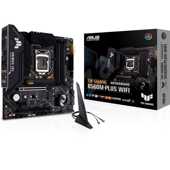 ASUS TUF Gaming B560M-PLUS WiFi 6 LGA1200 (Intel11th/10th Gen) mATX Gaming Motherboard PCIe 4.0, 2X M.2 2.5Gb LAN