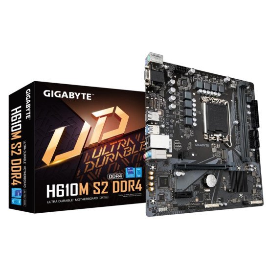 GIGABYTE H610M S2 DDR4 LGA 1700, Intel 12th,PCIe 4.0 ,USB 3.2 Gen1 m.2 mATX Motherboard