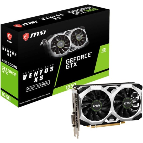 MSI GeForce GTX 1650 D6 Ventus XS OCV1 4GB GDDR6 128 bit PCI Express x16 3.0 Gaming Graphic Card