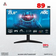 AOC 24G4E Gaming 24" Fast IPS Full HD 144Hz up to 0.5ms HDR10 sRGB 128% Adaptive-Sync w/ HDMI 2.0 & DisplayPort