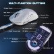 ATTACK SHARK X3MAX Wireless Gaming Mouse,PixArt PAW3950 Gaming Sensor,Up to 42K DPI,100 Million Micro,49g Lightweight Tri-Mode(BT5.2/2.4Ghz/Wired) Mice with Coiled Cable-White