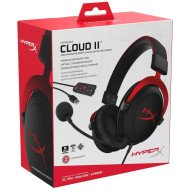 HyperX Cloud II - Gaming Headset, 7.1 Surround Sound, Memory Foam Ear Pads, Durable Aluminum Frame, Detachable Microphone, Works with PC, PS5, PS4, Xbox Series X|S, Xbox One – Red