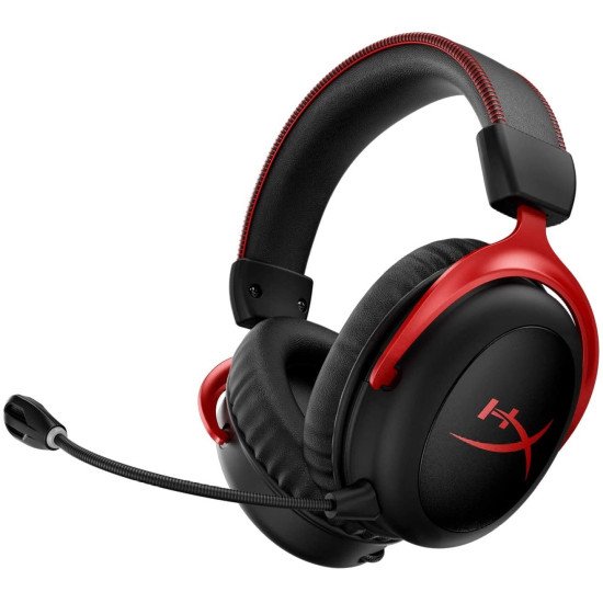 HyperX Cloud II - Gaming Headset, 7.1 Surround Sound, Memory Foam Ear Pads, Durable Aluminum Frame, Detachable Microphone, Works with PC, PS5, PS4, Xbox Series X|S, Xbox One – Red