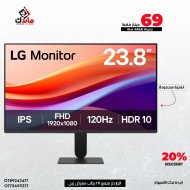 LG 24U411A-B 24" IPS Full HD 120Hz HDR10 1ms up to 99% sRGB Dynamic Action Sync Borderless Design Black Stabilzer HDMI & VGA Interface - Black