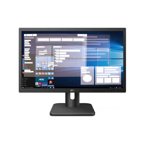 AOC 20E1H 20" HD 1600x900 Monitor, 5ms, Flickerfree, HDMI/VGA, VESA Compatible, EnergyStar, Black