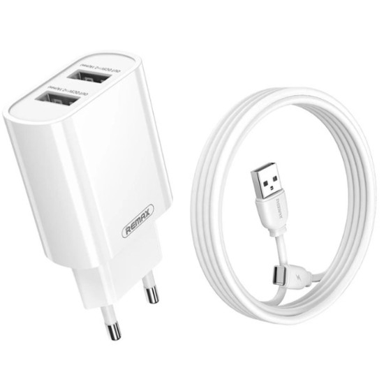 Remax RP-U35 EU Wall Charger with 2 Charging Ports for Lightning Port -Iphone