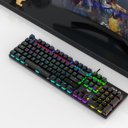 AULA S2022 Mechanical Gaming Keyboard Blue Switch,Full Size USB Wired Computer Keyboards
