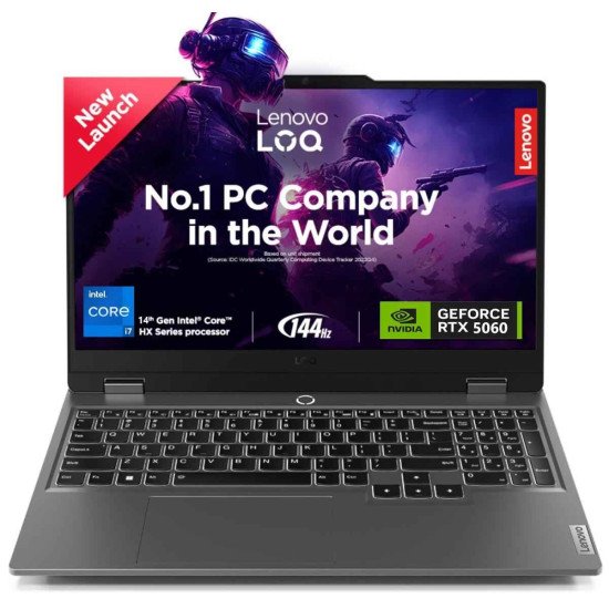 Lenovo LOQ (2025) Gaming Laptop – Intel Core i7-14700HX, RTX 5060 8GB, 16GB RAM, 144Hz WQXGA Display