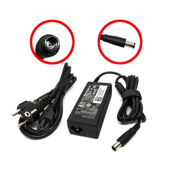 DELL Adapter Power Charger Laptop Orginal 19.5V 3.34A – 65W-DC size 7.4*5.0 mm