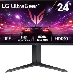 LG UltraGear 24GS50F 24" Full HD 180Hz 1ms HDR10 AMD FreeSync 3-Side Virtually Borderless Design w/2x HDMI 1x Display Port - Black