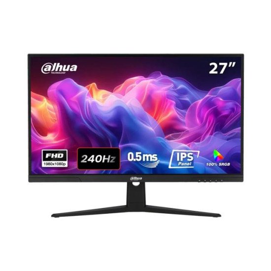 DAHUA LM27-E241B 27” IPS Full HD up to 240Hz 0.5 ms HDR 10 Ultra-Thin 99% sRGB 350nits Adaptive Sync w/ Display Port & HDMI Interface , Black