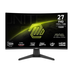 Gaming Monitor MSI MAG 276CF E20, Curve 1500R 27" FHD, 200 Hz, 0.5ms Rapid VA, HDR Ready, AMD FreeSync™, Black / 3 Years Warranty