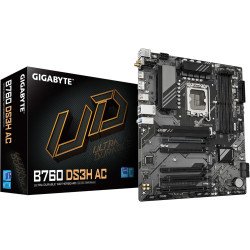 GIGABYTE B760 DS3H AC (rev. 1.0/1.1) LGA 1700 Intel B760 ATX Motherboard with DDR5, 2* M.2, PCIe 4.0, USB 3.2 Gen 2 Type-C, GbE LAN, Q-Flash Plus, PCIe EZ-Latch