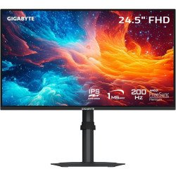 Gigabyte G25f2 25" Super Speed Ips Full Hd 1ms 200hz 120% Srgb Hdr 10 Amd Freesync Height Adjustable W/ 2x Hdmi & 1x Dp Interface & Speakers Black
