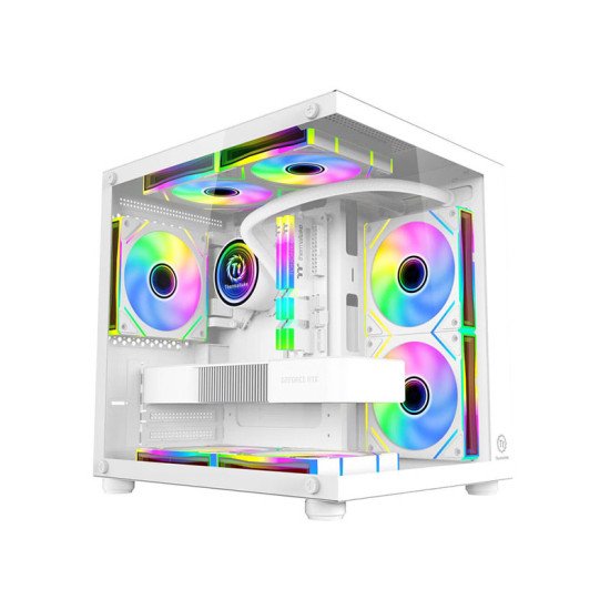 Thermaltake Water Cube PC Chassis White Black RGB MINI 5 FAN ARGB