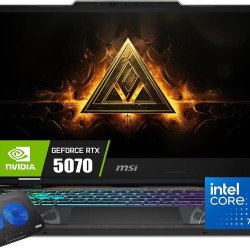 msi Cyborg 15.6" AI Gaming Laptop, NVIDIA GeForce RTX 5070, Intel 10-Core 7-240H Series 2(Upto 5.2GHz, >i7-13620H), 144Hz FHD IPS, 16GB DDR5, 1TB SSD, Backlit KB, Wi-Fi 6E, Win 11 Home, w/Res Cooler