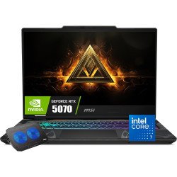 msi Cyborg 15.6" AI Gaming Laptop, NVIDIA GeForce RTX 5070, Intel 10-Core 7-240H Series 2(Upto 5.2GHz, >i7-13620H), 144Hz FHD IPS, 16GB DDR5, 1TB SSD, Backlit KB, Wi-Fi 6E, Win 11 Home, w/Res Cooler