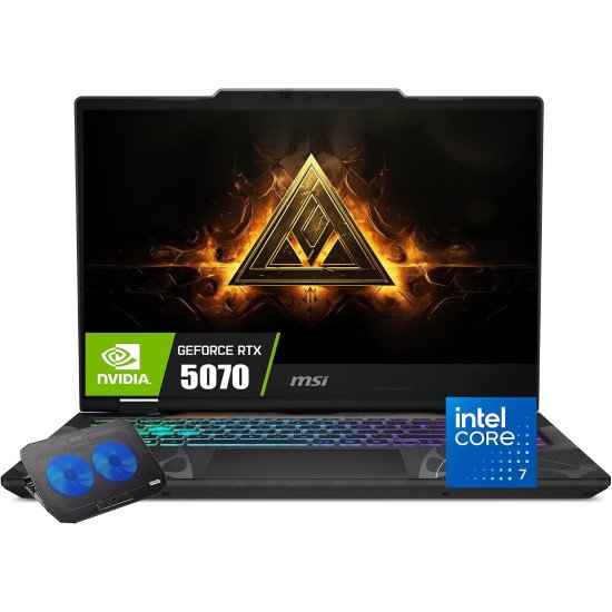 msi Cyborg 15.6" AI Gaming Laptop, NVIDIA GeForce RTX 5070, Intel 10-Core 7-240H Series 2(Upto 5.2GHz, >i7-13620H), 144Hz FHD IPS, 16GB DDR5, 1TB SSD, Backlit KB, Wi-Fi 6E, Win 11 Home, w/Res Cooler